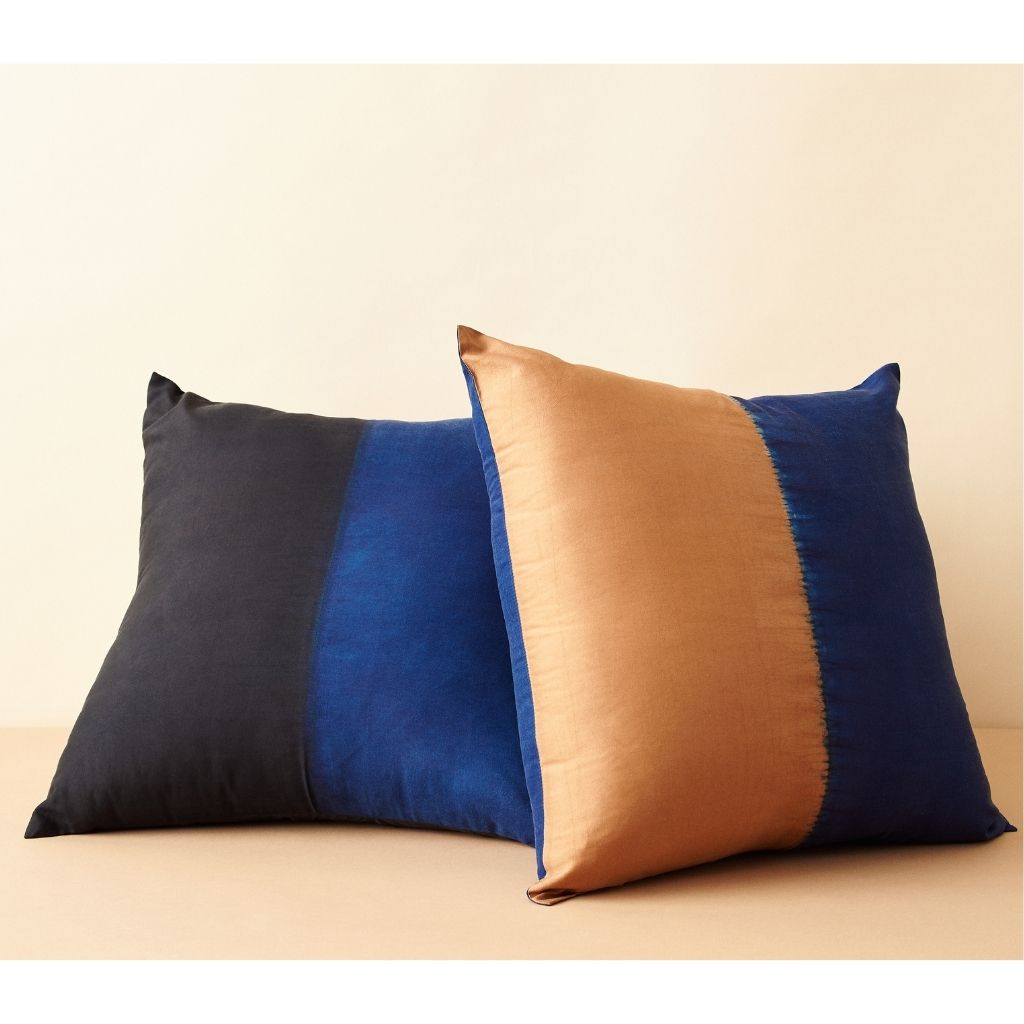Mulberry Silk Colour Block Pillow