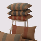 Striped Organic Cotton Lumbar Pillow Cover