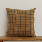 Elspeth Throw Pillow Cover with Grid Pattern
