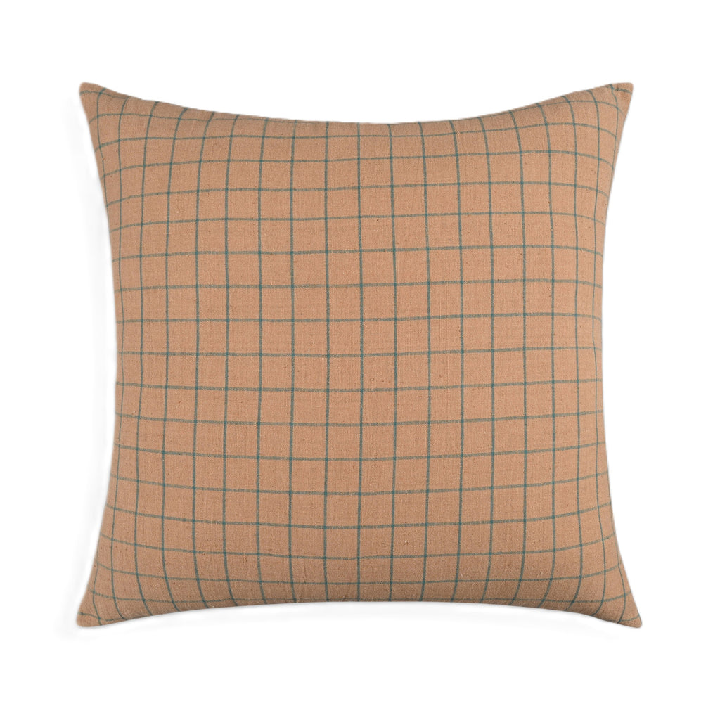Elspeth Throw Pillow Cover with Grid Pattern