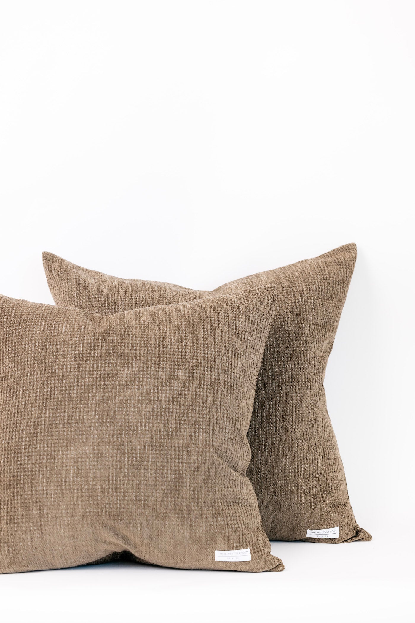 Tobias Chenille Houndstooth Pillow - Olive - 2 Sizes