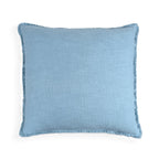 Organic Washed Cotton Throw Pillow Covers with Edge Fray
