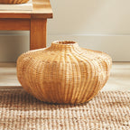 Undulating Palm Woven Vase