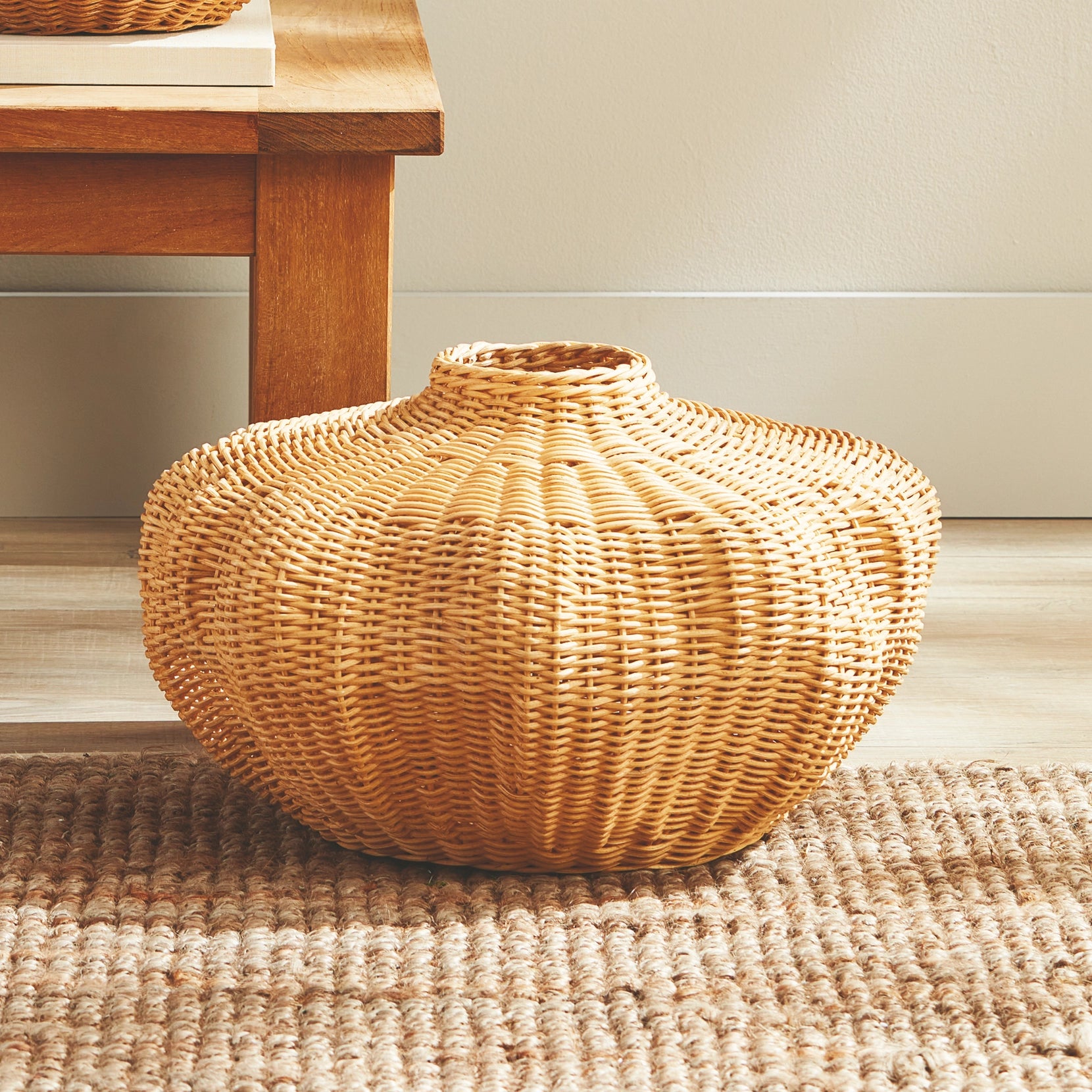 Undulating Palm Woven Vase