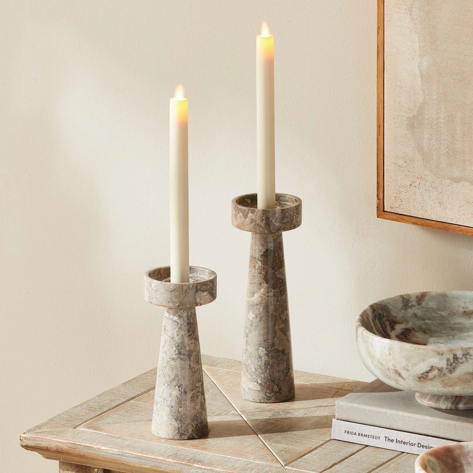 Terrene Candle Stand Duo