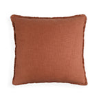 Organic Washed Cotton Throw Pillow Covers with Edge Fray