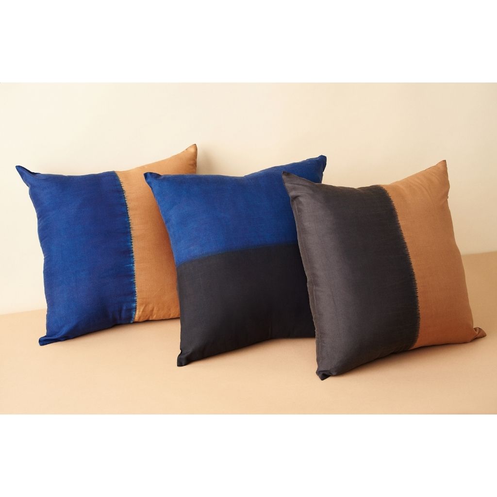 Mulberry Silk Colour Block Pillow