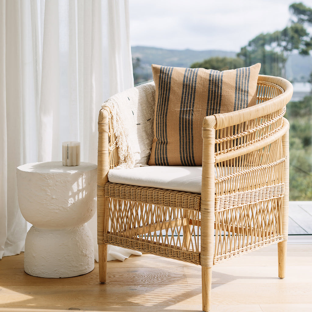 Striped Organic Cotton Pillow Cover