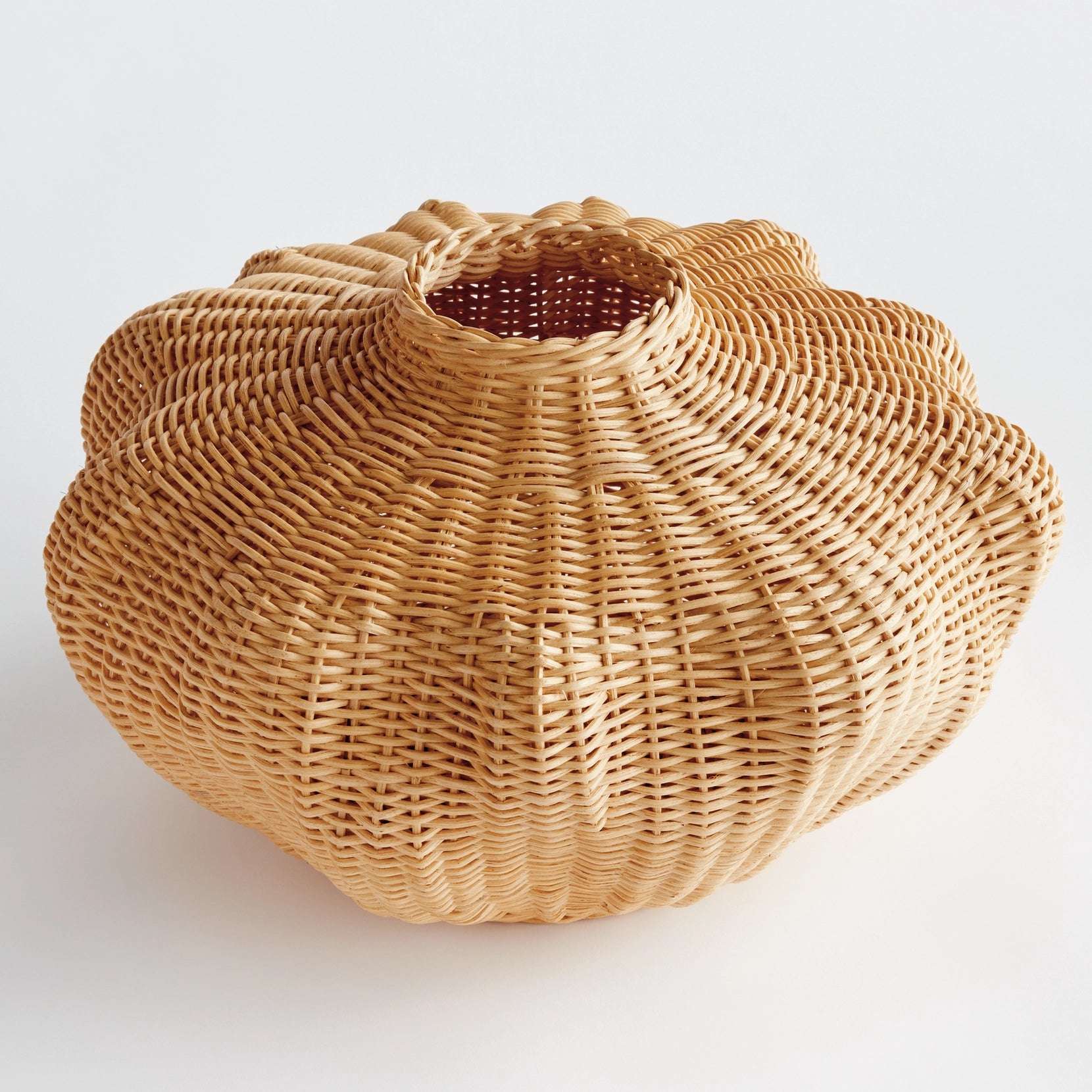 Undulating Palm Woven Vase