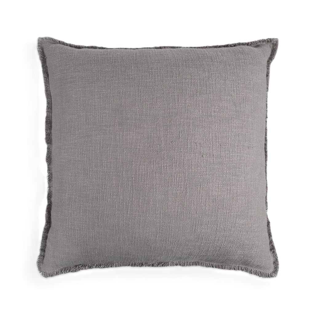 Organic Washed Cotton Throw Pillow Covers with Edge Fray
