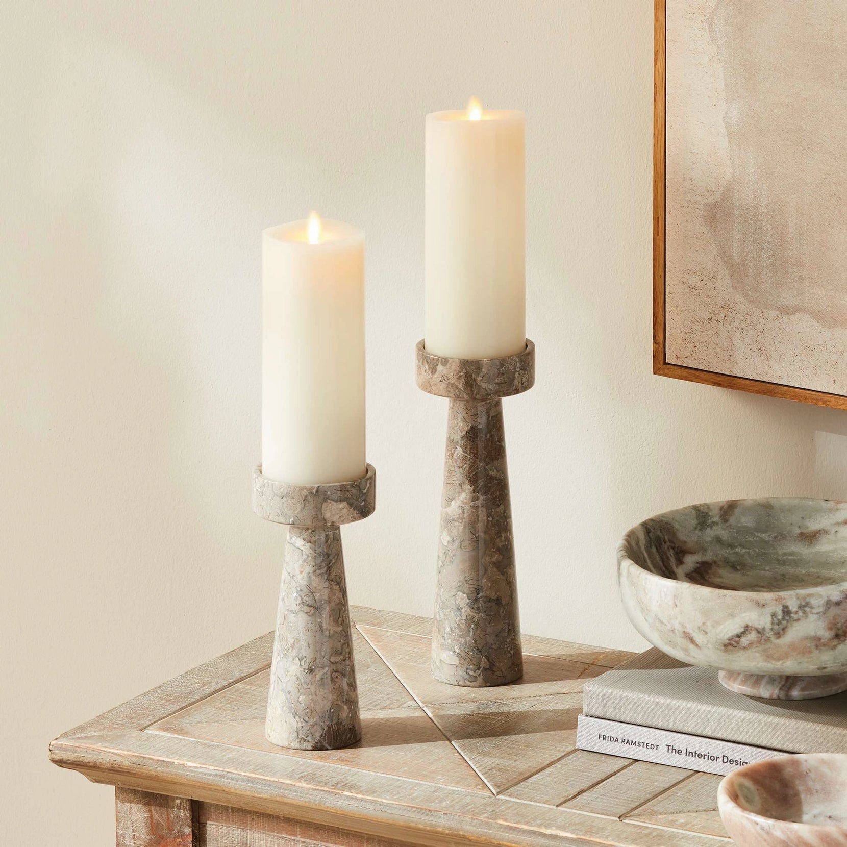 Terrene Candle Stand Duo