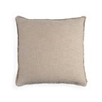 Organic Washed Cotton Throw Pillow Covers with Edge Fray