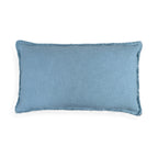 Organic Washed Cotton Lumbar Pillow Covers with Edge Fray