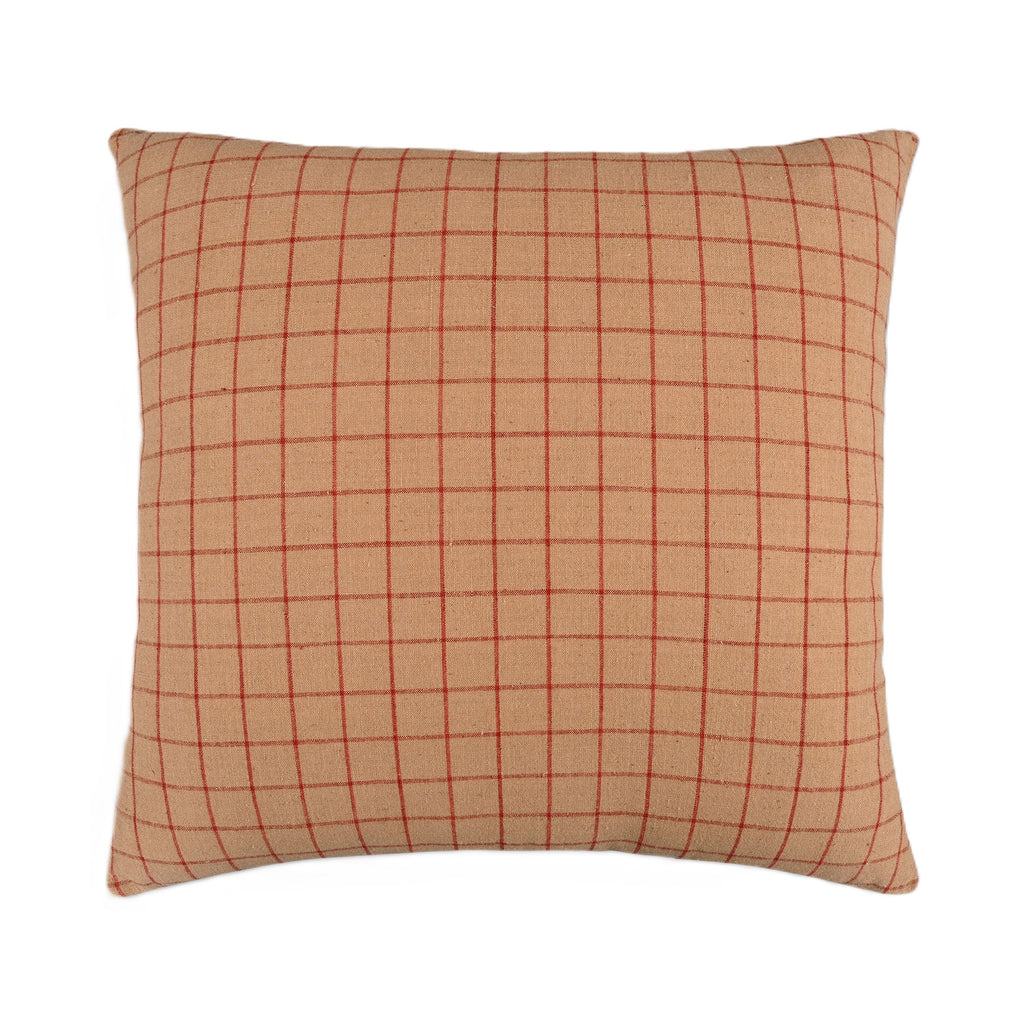 Elspeth Throw Pillow Cover with Grid Pattern