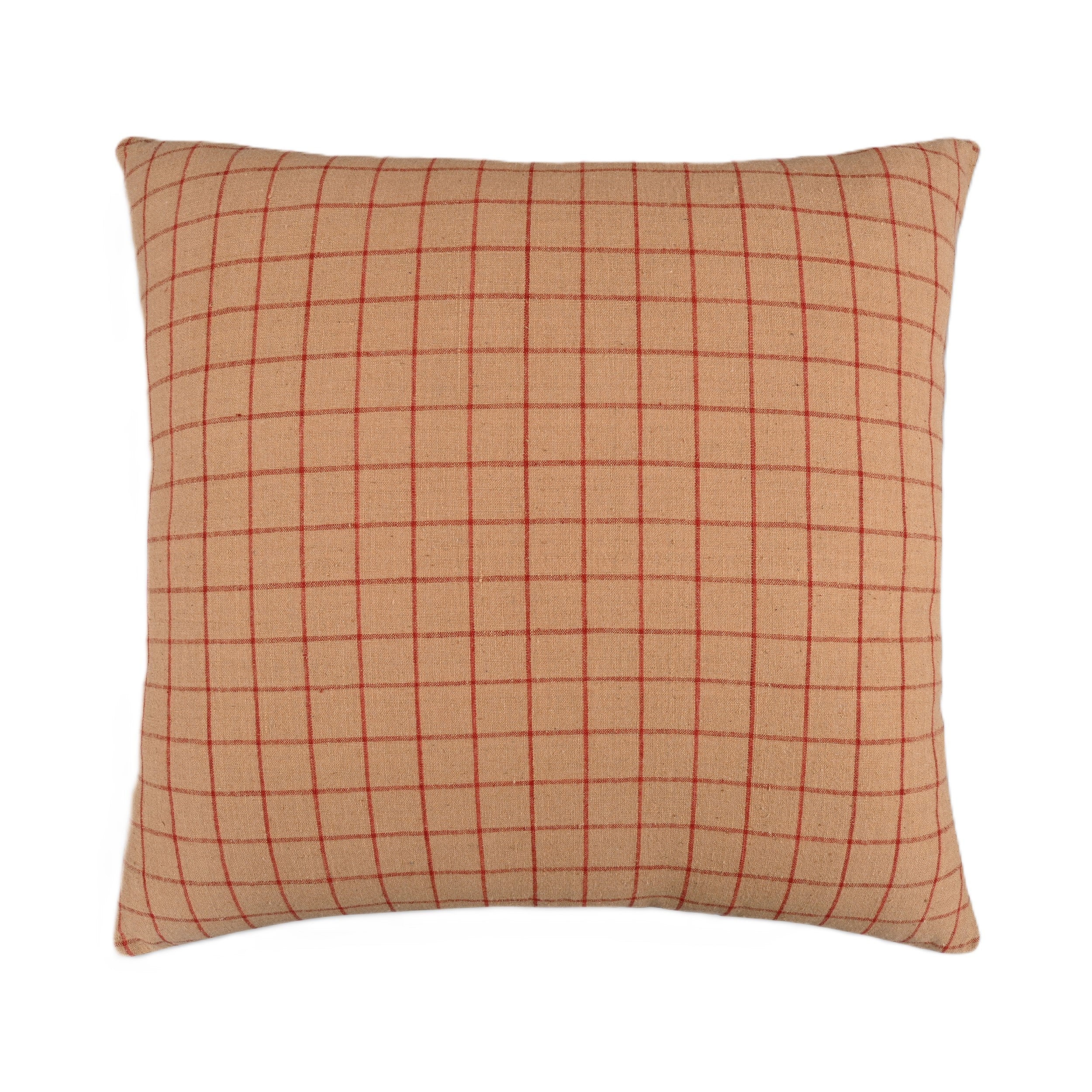 Elspeth Throw Pillow Cover with Grid Pattern