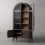 Aerin Glass-Fronted Oak Cabinet