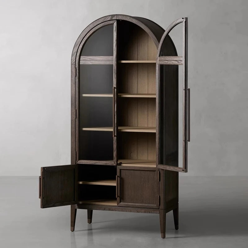 Aerin Glass-Fronted Oak Cabinet