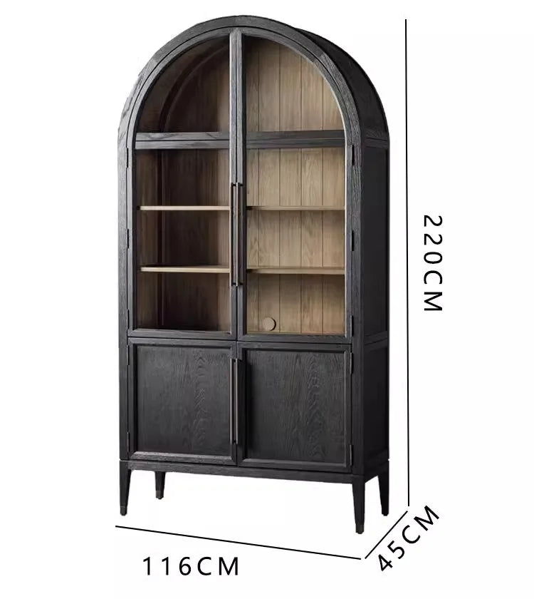 Aerin Glass-Fronted Oak Cabinet