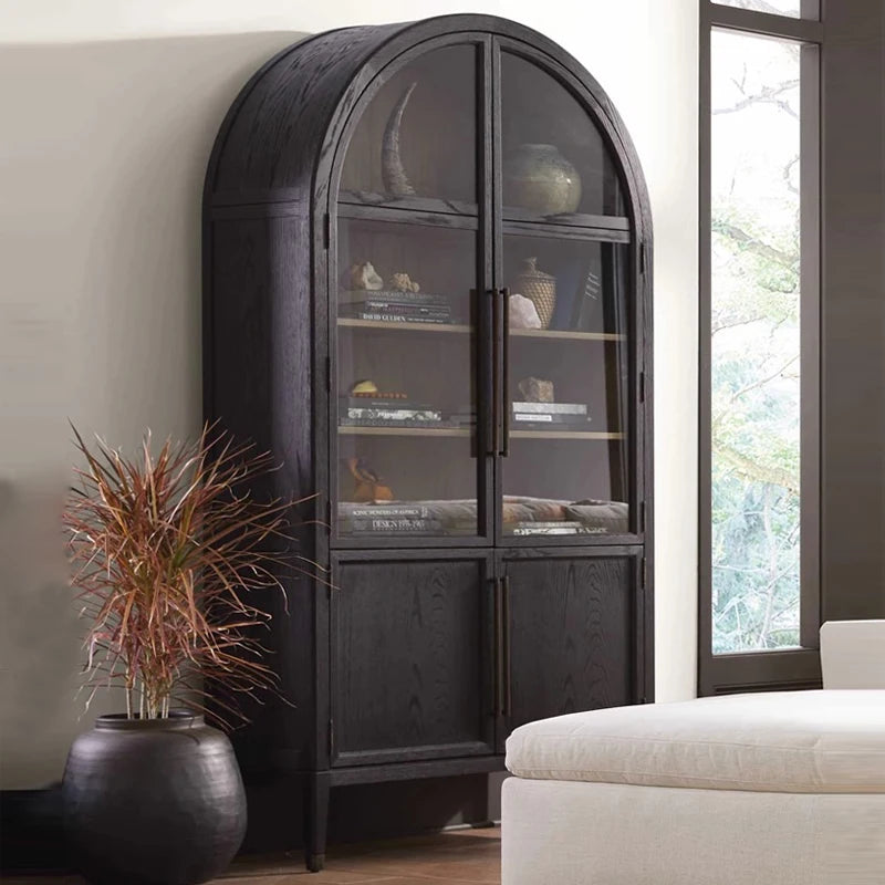 Aerin Glass-Fronted Oak Cabinet