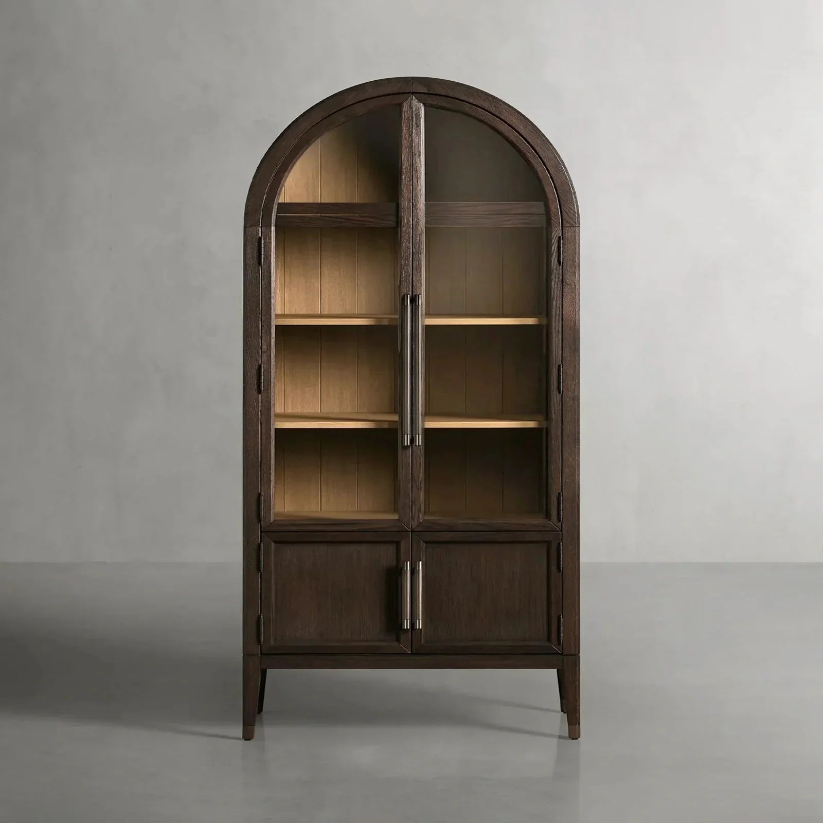 Aerin Glass-Fronted Oak Cabinet