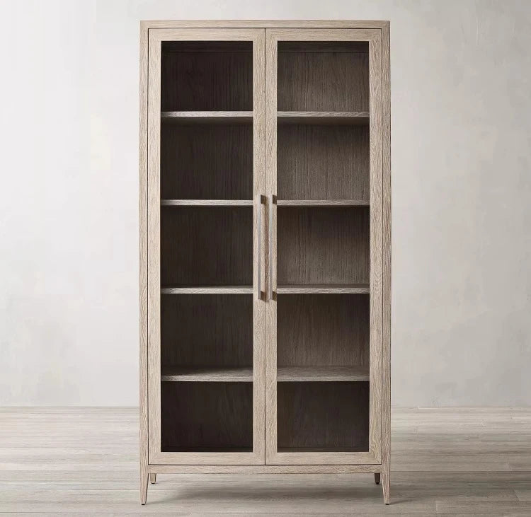 Baileywick Wood Bookcase with Glass Front Doors