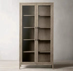 Baileywick Wood Bookcase with Glass Front Doors