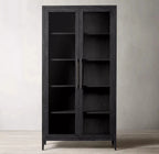 Baileywick Wood Bookcase with Glass Front Doors