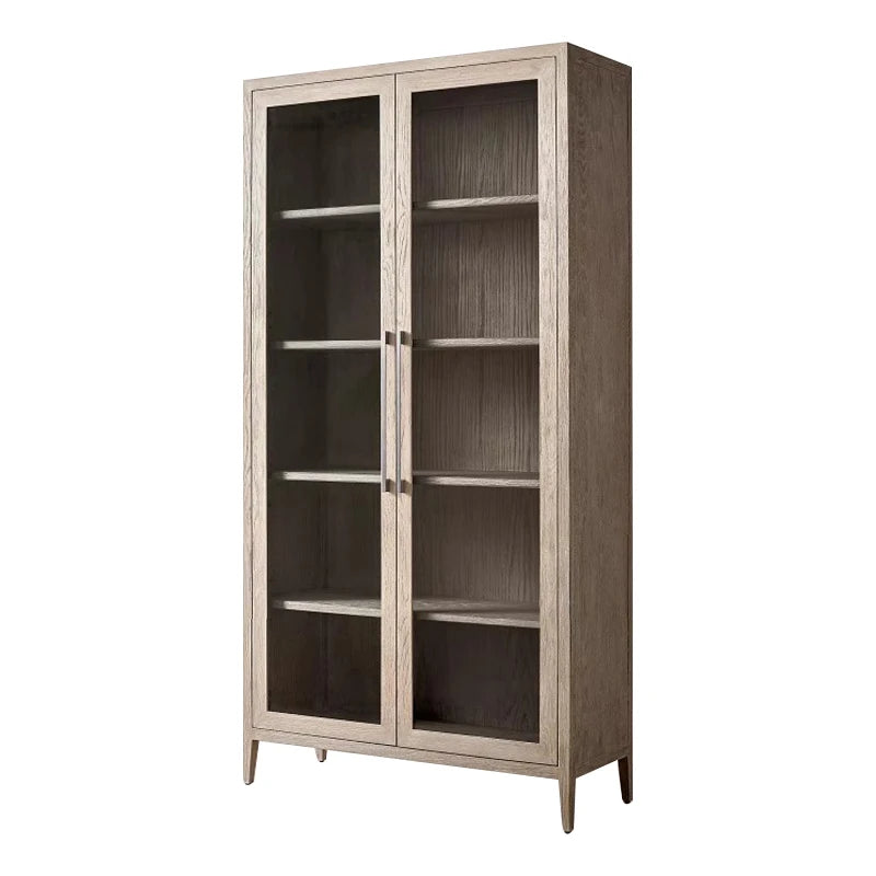 Baileywick Wood Bookcase with Glass Front Doors