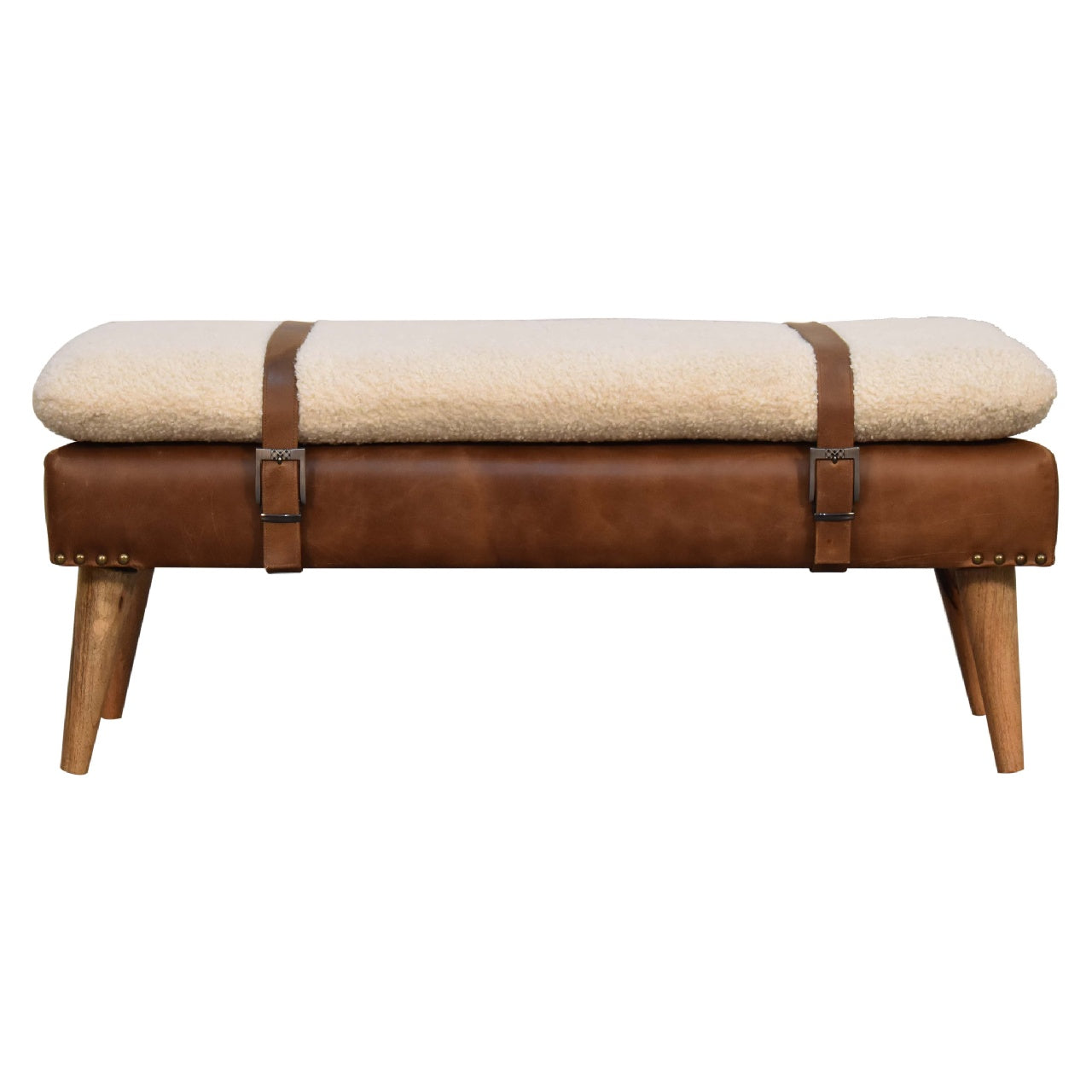 Nottingham Hide Leather Bench
