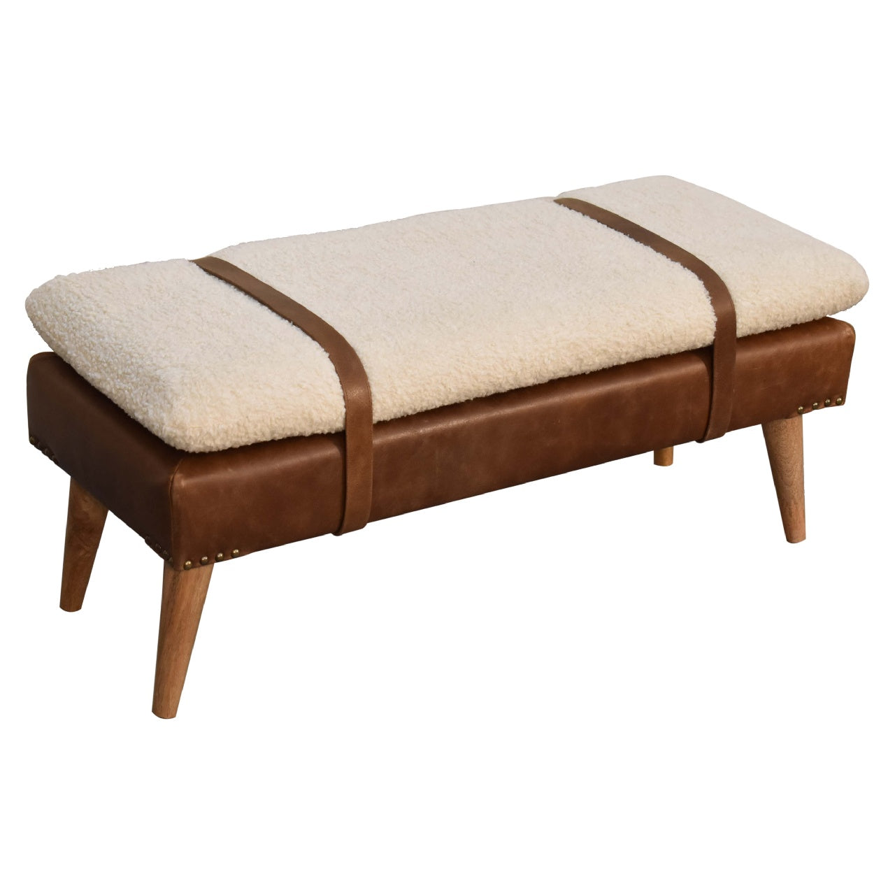 Nottingham Hide Leather Bench