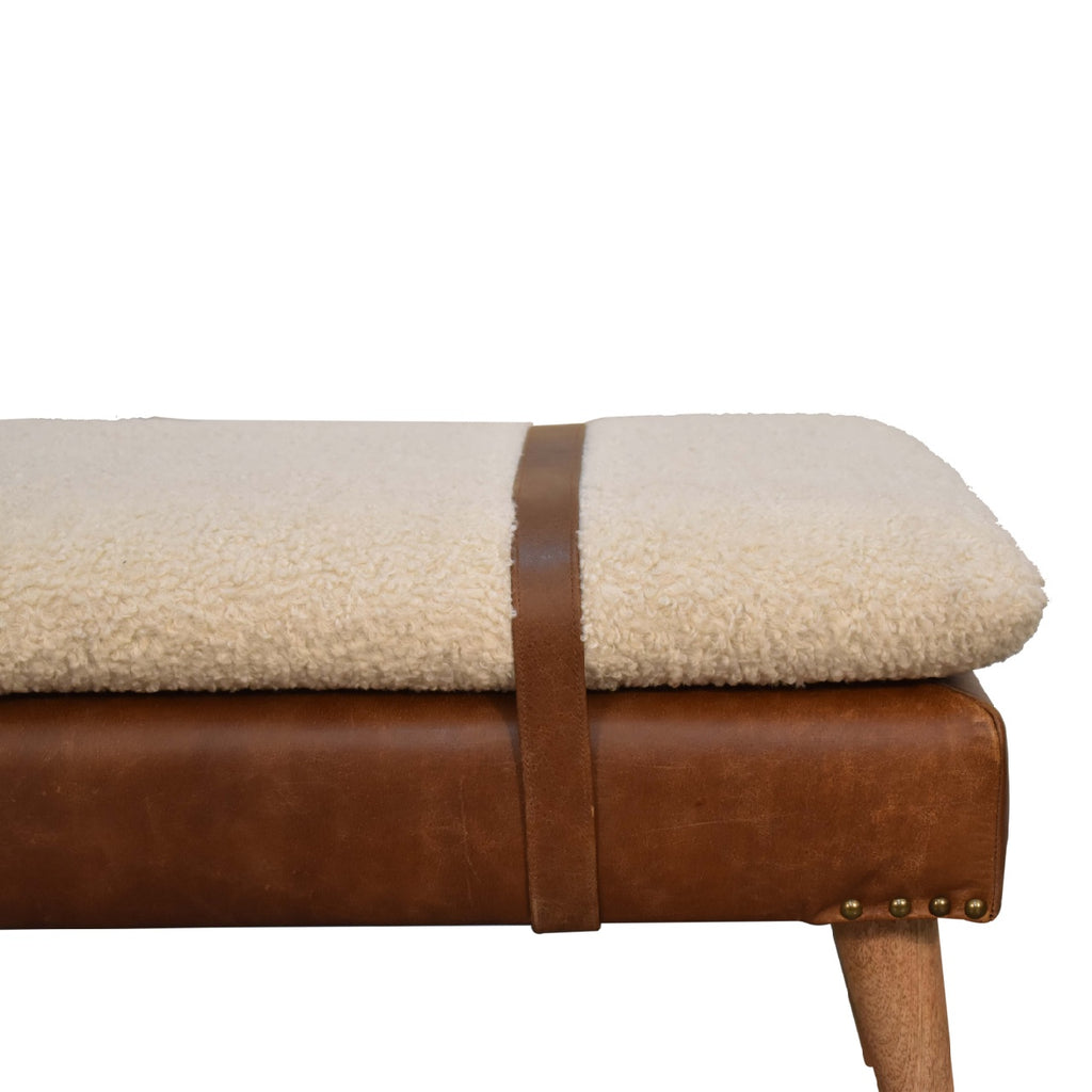 Nottingham Hide Leather Bench