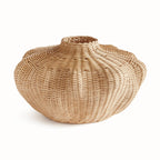 Undulating Palm Woven Vase