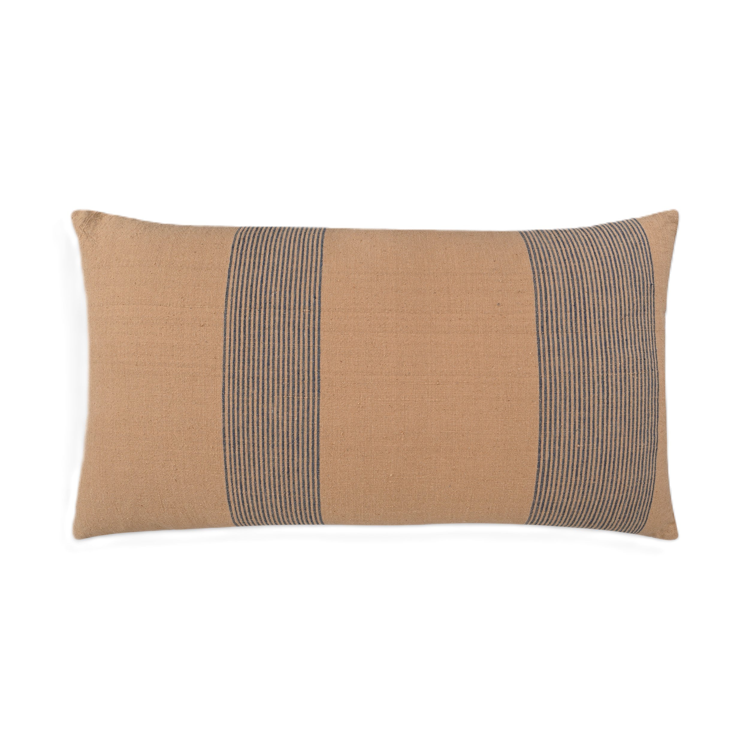 Striped Organic Cotton Lumbar Pillow Cover