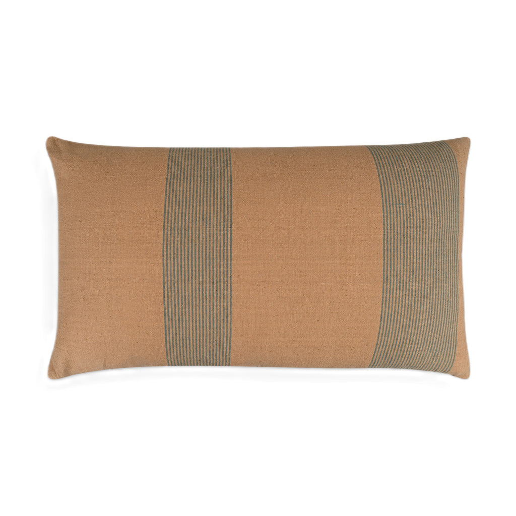 Striped Organic Cotton Lumbar Pillow Cover