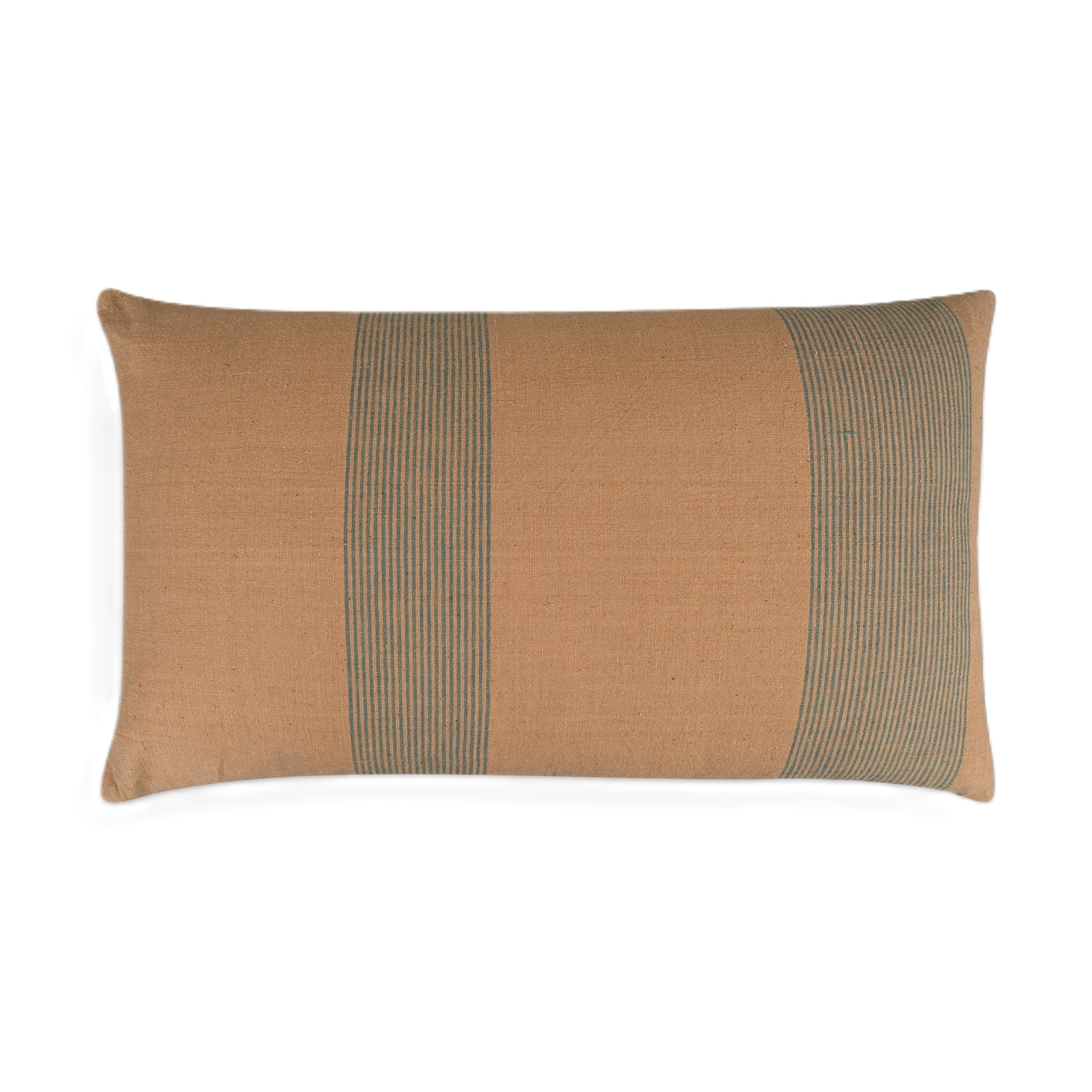 Striped Organic Cotton Lumbar Pillow Cover