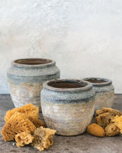 Earthy Blue Planter Pot