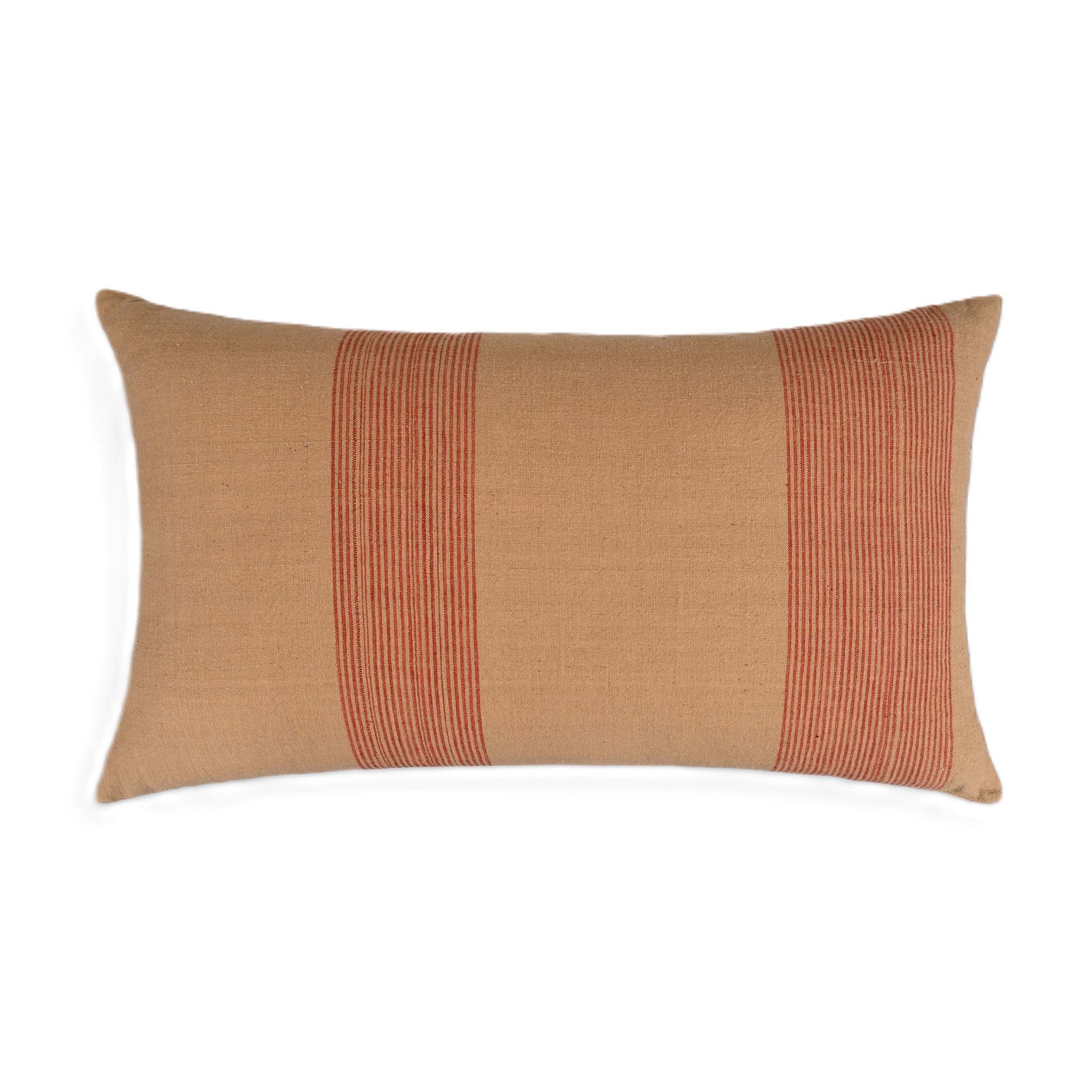 Striped Organic Cotton Lumbar Pillow Cover