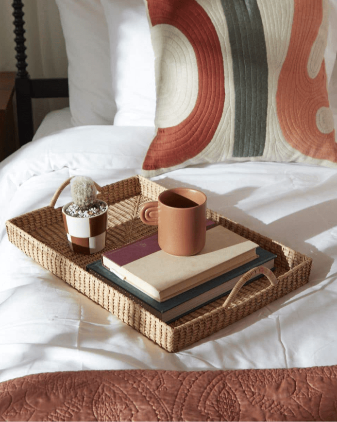 Theo Decorative Rattan Tray