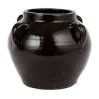Found Black Clay Jar with Handles