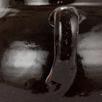 Found Black Clay Jar with Handles